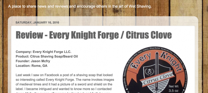 Wet the Face Reviews Every Knight Shaving Soap